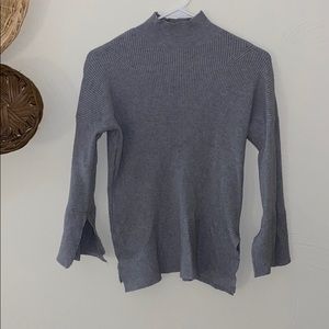 Cropped grey turtle neck sweater